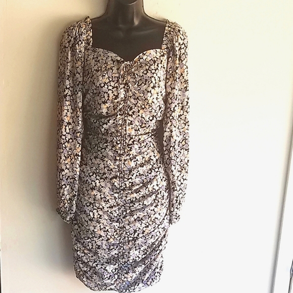 FORE Ruched Floral Mini Dress - Picture 5 of 7